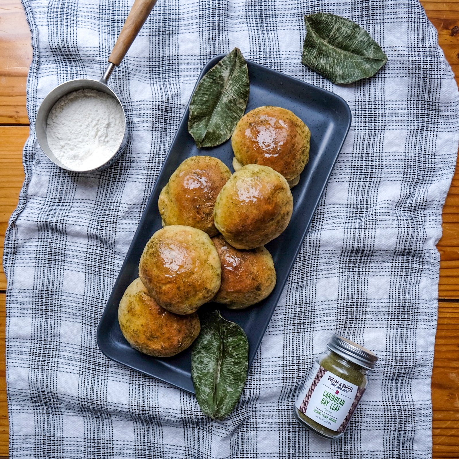 Vegan Caribbean Bay Leaf Rolls